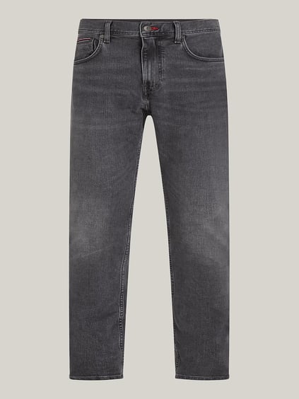 Tommy Hilfiger Tommy Hilfiger Erkek Normal Bel Slim Fit Dar Paça Gri Jeans MW0MW36681-1B3