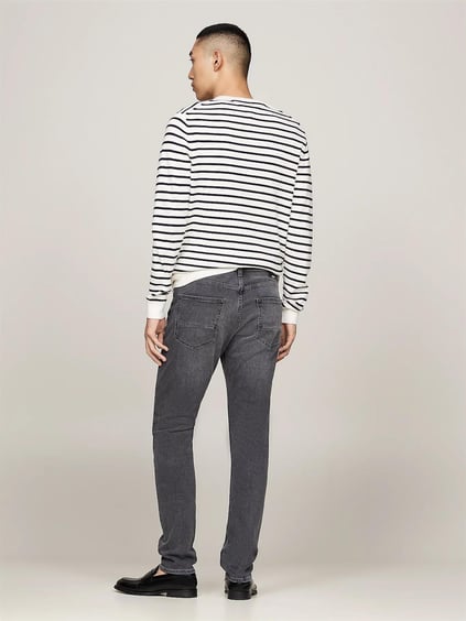Tommy Hilfiger Tommy Hilfiger Erkek Normal Bel Slim Fit Dar Paça Gri Jeans MW0MW36681-1B3