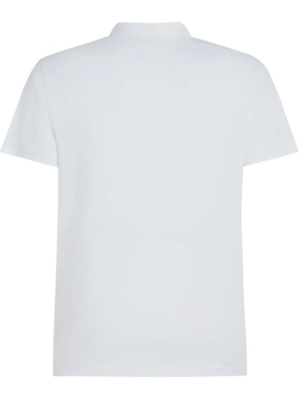TOMMY HILFIGER Tommy Hilfiger Erkek Pamuklu Kısa Kollu Regular Fit Şerit Çizgi Detaylı Beyaz Polo Yaka T-Shirt MW0MW38125-YBR