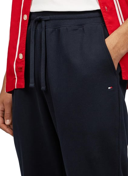 Tommy Hilfiger Tommy Hilfiger Erkek Pamuklu İp Bağlamalı Lastikli Paça Lacivert Eşofman Altı MW0MW37236-DW5