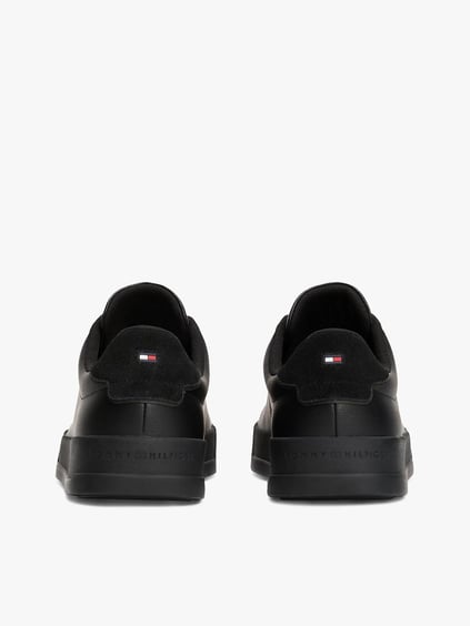 TOMMY HILFIGER Tommy Hilfiger Erkek Rahat Düz Taban Topuk Renk Geçişli Deri Siyah Sneaker FM0FM05367-0GJ