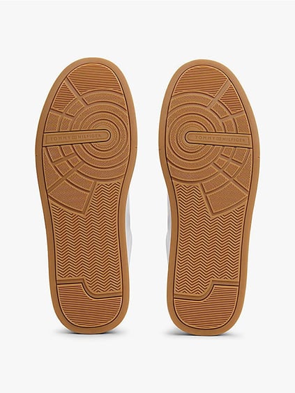 TOMMY HILFIGER Tommy Hilfiger Erkek Rahat Düz Taban Topuk Renk Geçişli Deri Beyaz Sneaker FM0FM05367-05O