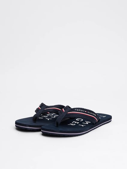 Tommy Hilfiger Tommy Hilfiger Erkek Rahat Taban Mavi Terlik FM0FM05340-DW5