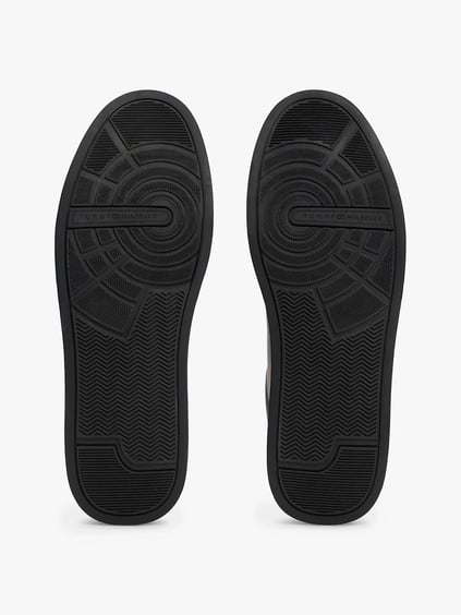 TOMMY HILFIGER Tommy Hilfiger Erkek Rahat Düz Taban Topuk Renk Geçişli Deri Siyah Sneaker FM0FM05367-0GJ