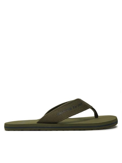 TOMMY HILFIGER Tommy Hilfiger Erkek Rahat Taban Koyu Yeşil Terlik FM0FM05339-RBN