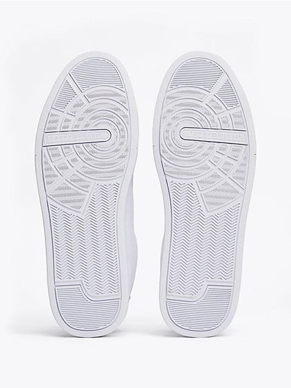 TOMMY HILFIGER Tommy Hilfiger Erkek Rahat Düz Taban Topuk Renk Geçişli Deri Beyaz Sneaker FM0FM05367-0LD