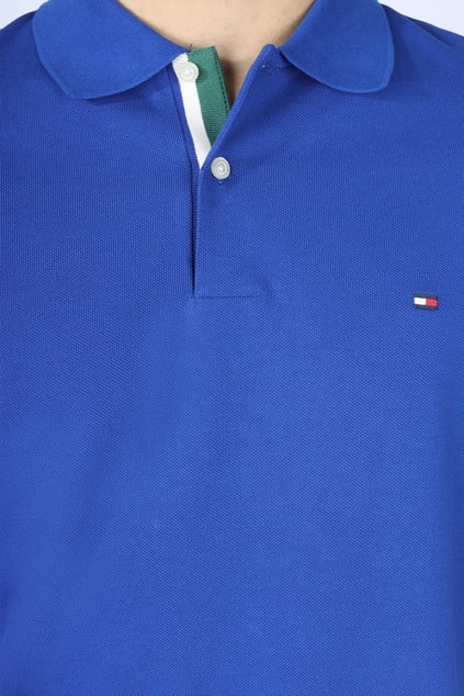 TOMMY HILFIGER Tommy Hilfiger Erkek Regular Fit Polo Yaka Kısa Kollu Lacivert Polo Yaka T-Shirt MW0MW37520-D03