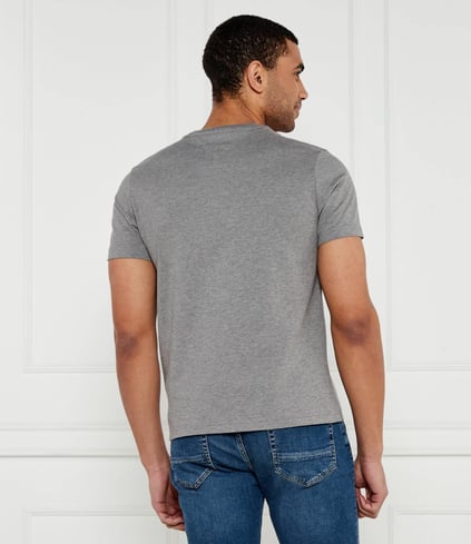 TOMMY HILFIGER Tommy Hilfiger Erkek Regular Fit Yuvarlak Yaka Kısa Kollu Pamuklu Gri T-Shirt MW0MW37909-P91