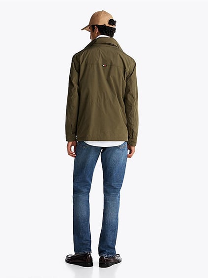 TOMMY HILFIGER Tommy Hilfiger Erkek Regular Fit Uzun Kollu Fermuar ve Çıtçıt Kapamalı Cepli Haki Ceket MW0MW37632-RBN