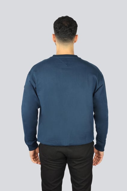TOMMY HILFIGER Tommy Hilfiger Erkek Regular Fit Fermuar Kapamalı Kolunda Cep Detaylı Lacivert Sweatshirt MW0MW37857-DAF