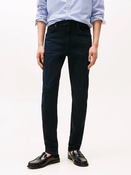 TOMMY HILFIGER Tommy Hilfiger Erkek Slim Fit Normal Bel Dar Paça Denim Lacivert Jeans MW0MW37813-1BN
