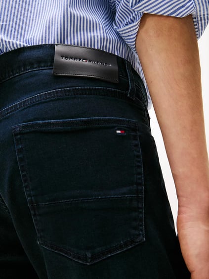 TOMMY HILFIGER Tommy Hilfiger Erkek Slim Fit Normal Bel Dar Paça Denim Lacivert Jeans MW0MW37813-1BN