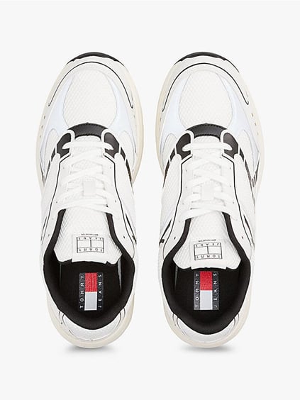TOMMY HILFIGER Tommy Hilfiger Erkek Yüksek Rahat Taban Nefes Alabilen File Detaylı Siyah Sneaker EM0EM01594-BDS