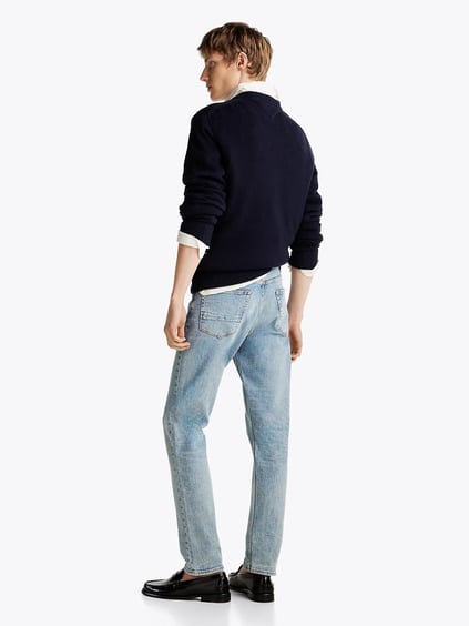 TOMMY HILFIGER Tommy Hilfiger Erkek Yüksek Belli Straigt Fit Normal Paça Mavi Jeans MW0MW37819-1AA