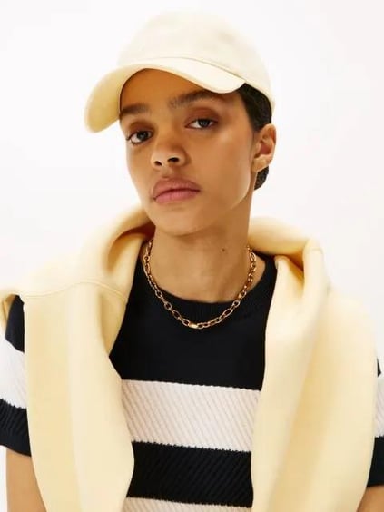 TOMMY HILFIGER Tommy Hilfiger Kadın %100 Pamuklu Nefes Alabilen Kumaşlı Ayarlanabilir Tokalı Sarı Şapka AW0AW17489-ZGB