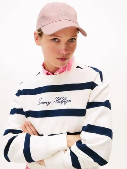 TOMMY HILFIGER Tommy Hilfiger Kadın %100 Pamuklu Nefes Alabilen Kumaşlı Ayarlanabilir Tokalı Pembe Şapka AW0AW17489-TQN