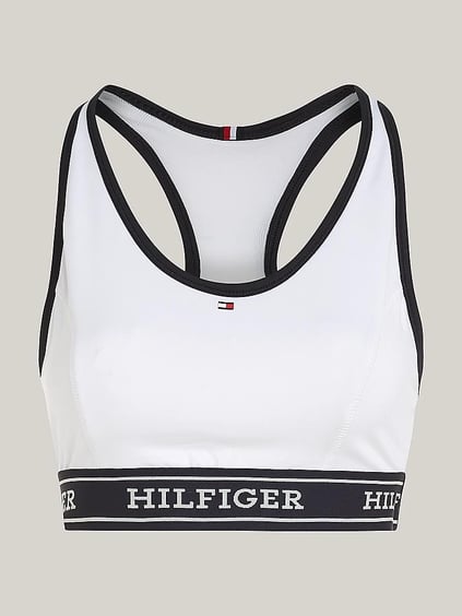 Tommy Hilfiger Tommy Hilfiger Kadın Askılı Logolu Bralet Beyaz Spor Sütyen WW0WW41517-YCF