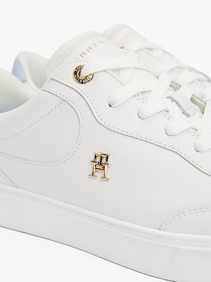 TOMMY HILFIGER Tommy Hilfiger Kadın Bağcıklı Marka Logolu Spor Stil Ekru Sneaker FW0FW08322-0LH