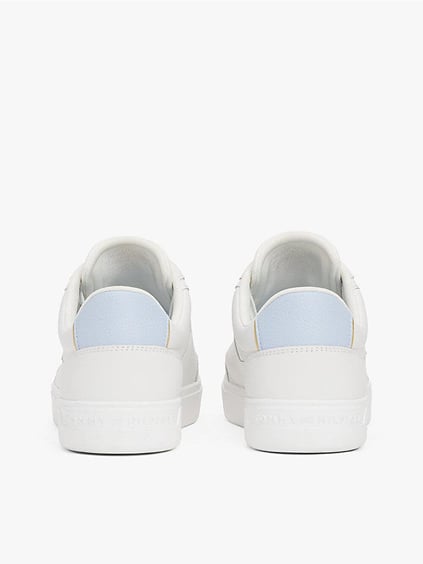 TOMMY HILFIGER Tommy Hilfiger Kadın Bağcıklı Marka Logolu Spor Stil Ekru Sneaker FW0FW08322-0LH