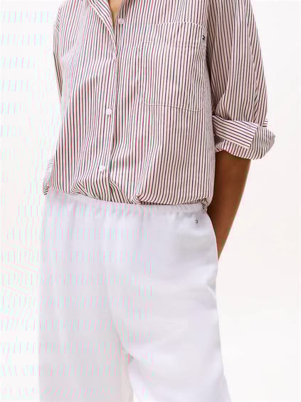 TOMMY HILFIGER Tommy Hilfiger Kadın Beyaz Pantolon WW0WW44782-YCF