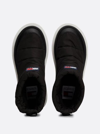 Tommy Hilfiger Tommy Hilfiger Kadın Büzgü Kapamalı Düz Tabanlı Isı Yalıtımlı Siyah Bot & Bootie EN0EN02725-BDS