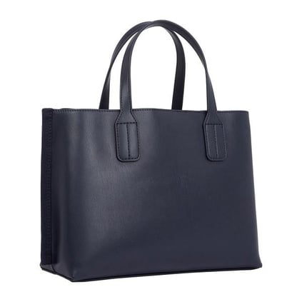 TOMMY HILFIGER Tommy Hilfiger Kadın Deri İç Bölmeli Küçük Cüzdan Aksesuarlı Lacivert Omuz Çantası AW0AW17192-DW6