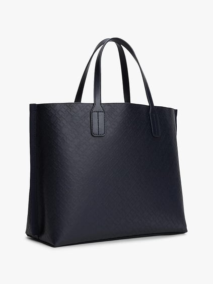 TOMMY HILFIGER Tommy Hilfiger Kadın Deri İç Bölmeli Küçük Cüzdan Aksesuarlı Lacivert Omuz Çantası AW0AW17174-DW6