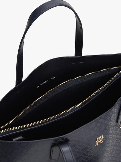 TOMMY HILFIGER Tommy Hilfiger Kadın Deri İç Bölmeli Küçük Cüzdan Aksesuarlı Lacivert Omuz Çantası AW0AW17174-DW6