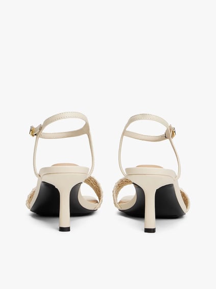 TOMMY HILFIGER Tommy Hilfiger Kadın Doğal Deri Malzemeli Topuklu Bej Sandalet FW0FW08587-ACJ