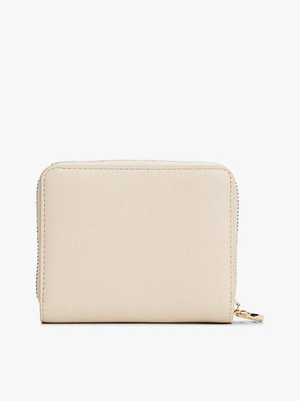 TOMMY HILFIGER Tommy Hilfiger Kadın Gold TH Monogram Logolu Bozuk Para Bölmeli Bej Cüzdan AW0AW17473-ACI