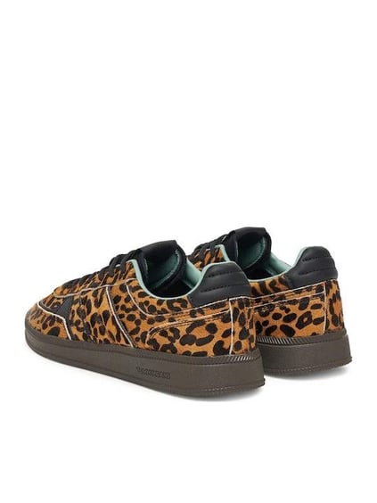 Tommy Hilfiger Tommy Hilfiger Kadın Leopar Desenli Düşük Bilekli Rahat Taban Kahverengi Sneaker EN0EN02904-0K7
