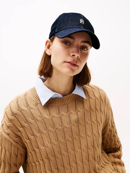 TOMMY HILFIGER Tommy Hilfiger Kadın Logolu Ayarlanabilir Spor Tasarım Lacivert Spor Şapka AW0AW17137-0GY