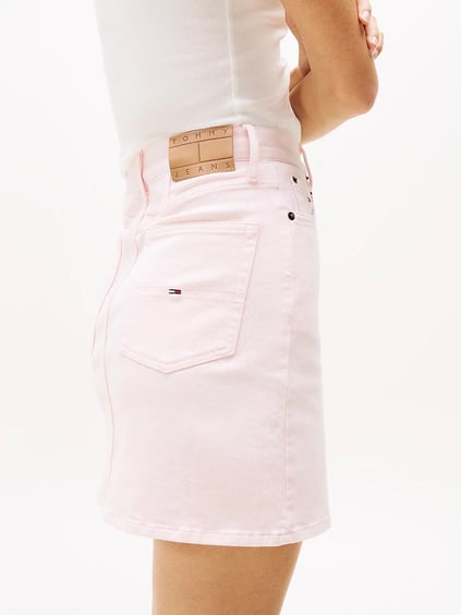 TOMMY HILFIGER Tommy Hilfiger Kadın Mini Boy Pamuklu Pembe Etek DW0DW20607-TH3