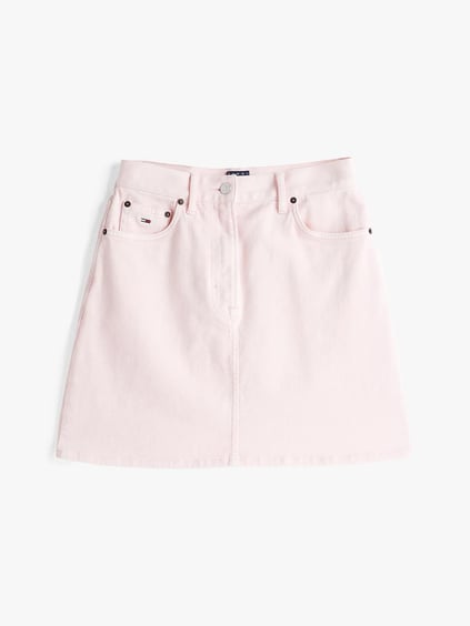 TOMMY HILFIGER Tommy Hilfiger Kadın Mini Boy Pamuklu Pembe Etek DW0DW20607-TH3