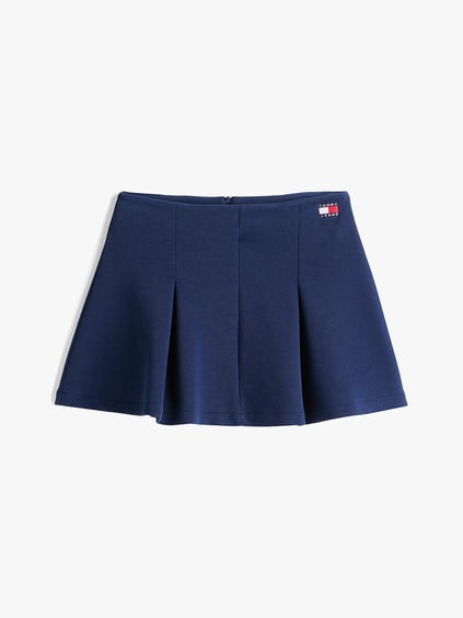 TOMMY HILFIGER Tommy Hilfiger Kadın Mini Pamuklu Kloş Lacivert Etek DW0DW20268-C1G