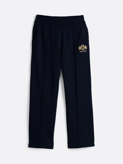 Tommy Hilfiger Tommy Hilfiger Kadın Pamuklu Rahat Kesim Pileli Bol Paça Lacivert Eşofman Altı WW0WW43862-C1G
