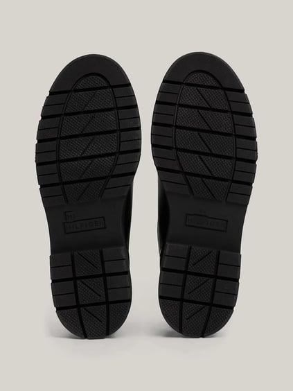 Tommy Hilfiger Tommy Hilfiger Kadın Rahat Taban Deri Düz Taban Siyah Bot & Bootie FW0FW08448-BDS