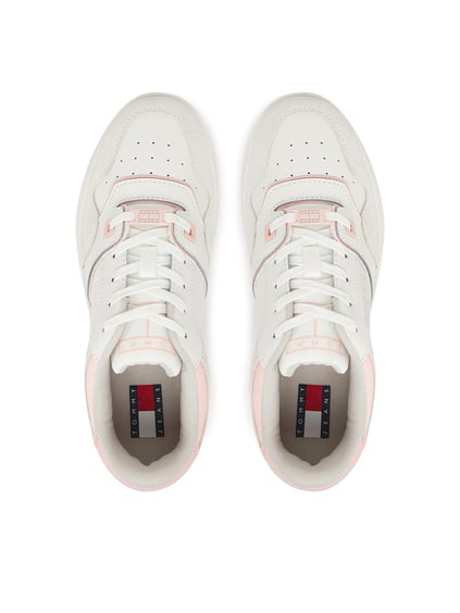 TOMMY HILFIGER Tommy Hilfiger Kadın Süet Deri Platform Kaydırmaz Taban Pembe Sneaker EN0EN02773-TIO