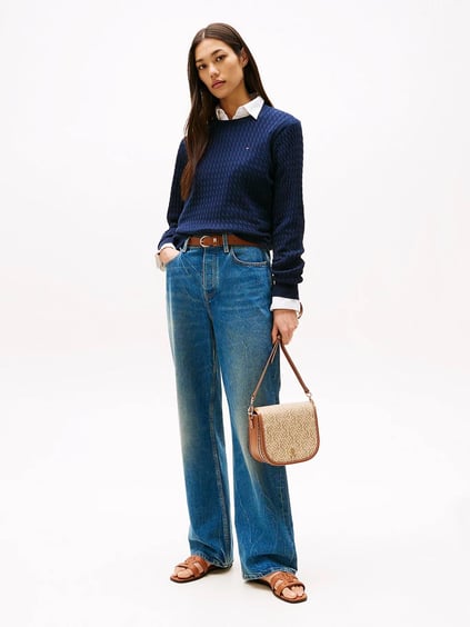 TOMMY HILFIGER Tommy Hilfiger Kadın TH Yazı Desenli Ayarlanabilir Askılı Haki Omuz Çantası AW0AW17414-RBT