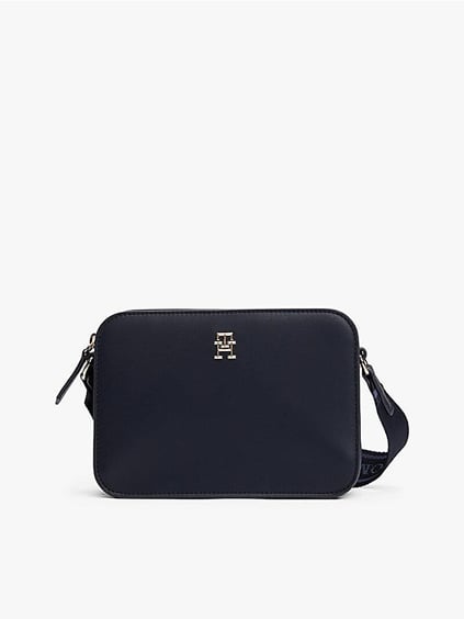 TOMMY HILFIGER Tommy Hilfiger Kadın Tommy Hilfiger Monotype Askılı Çapraz Fermuarlı Ana Bölme Lacivert Omuz Çantası AW0AW17229-DW6