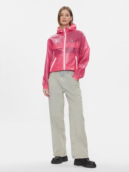 Tommy Hilfiger Tommy Hilfiger Kadın Uzun Kollu Fermuarlı Marka Logolu Pembe Mont DW0DW17229-THW