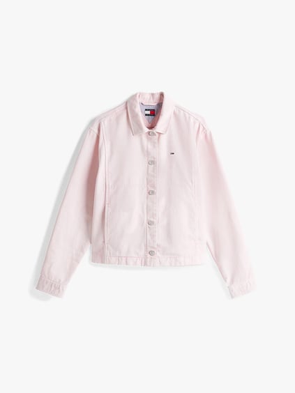 TOMMY HILFIGER Tommy Hilfiger Kadın Uzun Kol Denim Kumaş Düğme Kapamalı Pembe Ceket DW0DW20230-TH3
