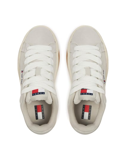 TOMMY HILFIGER Tommy Hilfiger Kadın Yüksek Rahat Taban Süet Gri Ayakkabı EN0EN02677-P06
