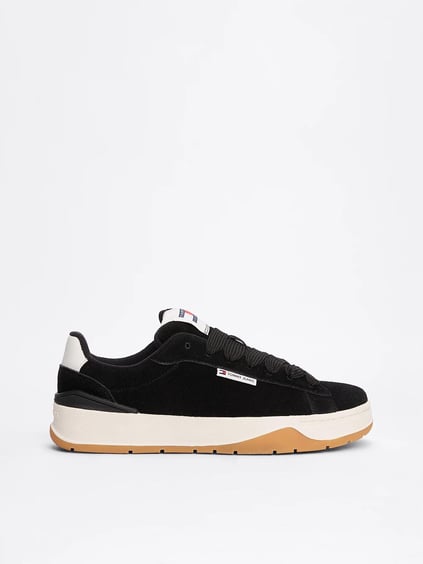 TOMMY HILFIGER Tommy Hilfiger Kadın Yüksek Rahat Taban Süet Siyah Sneaker EN0EN02677-BDS