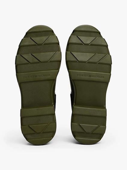 Tommy Hilfiger Tommy Hilfiger Kadın Yüksek Rahat Taban Elastik Bilek Bantlı Bayrak Logo İmzalı Yeşil Bot & Bootie FW0FW08974-MT1