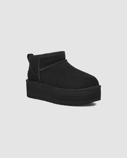 UGG UGG Kadın Düz Taban Logo Baskılı Rahat Spor Stil BLACK Bot & Bootie 1135092-BLACK
