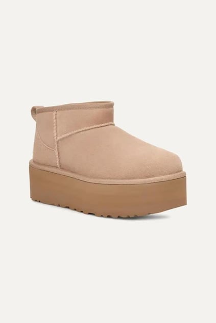 UGG UGG Kadın Düz Taban Logo Baskılı Rahat Spor Stil Taba Bot & Bootie 1135092-TABA