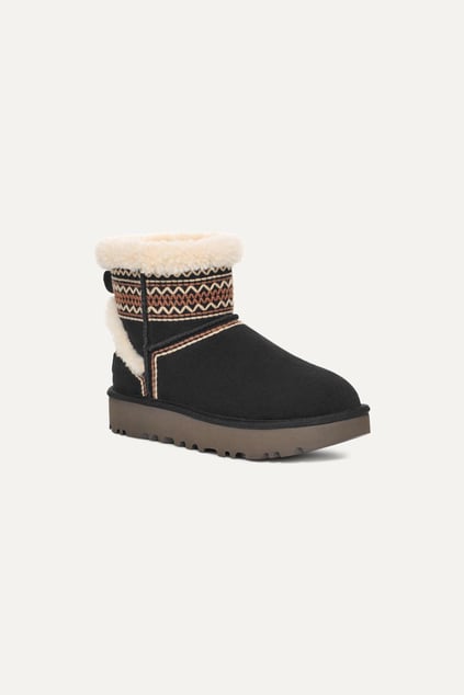 UGG UGG Kadın Platform Tabanlı Kürk Detaylı Rahat SİYAH Bot & Bootie 1158281-SİYAH
