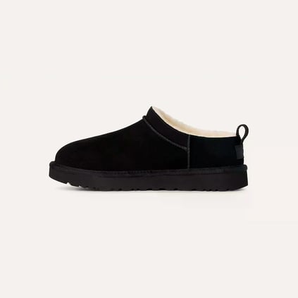 UGG UGG Kadın Rahat Düşük Taban Süet Üst Yüzeyli Siyah Terlik 1173891-BLACK
