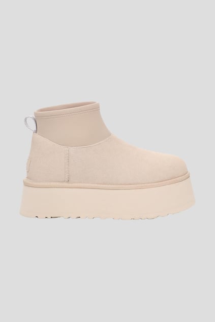 UGG UGG Kadın Süet Topuk Dolgu Neopren Gövde Boğaz Kısmı Çorap Geçmeli Ekru Bot & Bootie 1158275-EKRU